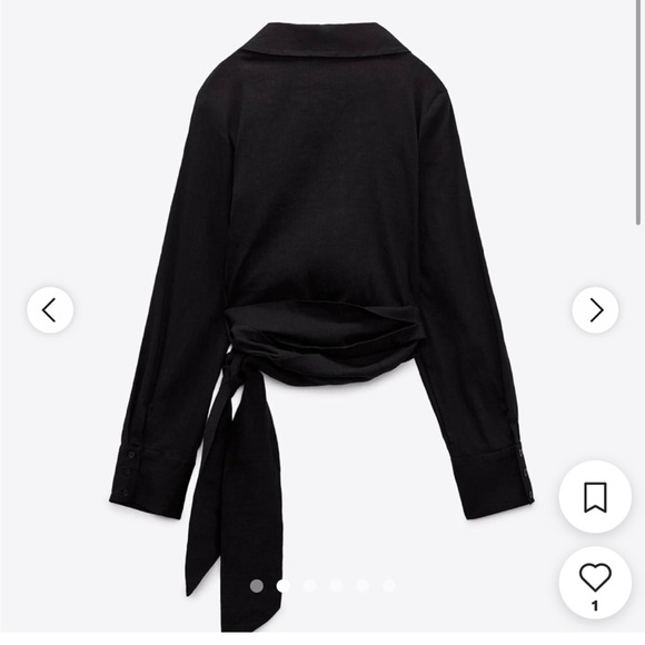 NWOT ZARA knotted crop top - Picture 3 of 6